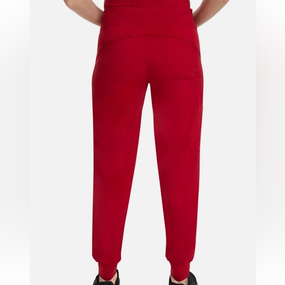 Healing Hands Red Jogger Knit Waistband Pant - Picture 3 of 11